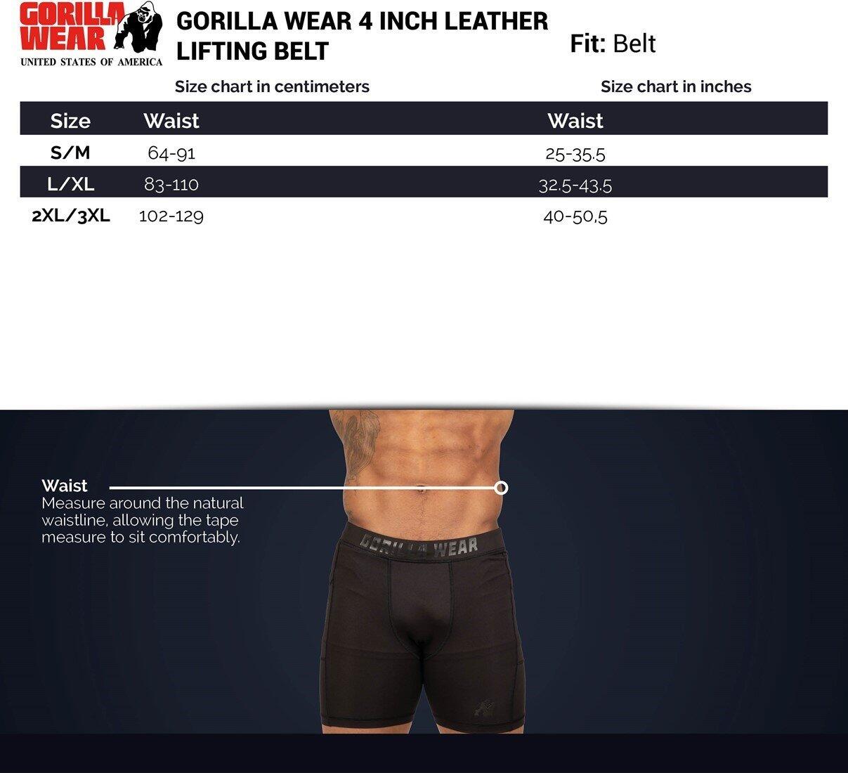 4 Inch Leather Lifting Belt - Zwart 4/6