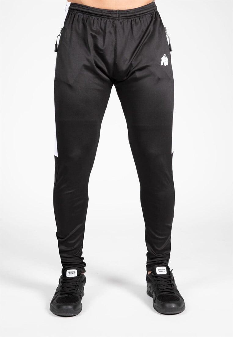 Pantalón Chándal Fitness Largo Elástico Hombre GORILLA WEAR Benton Negro 3/6