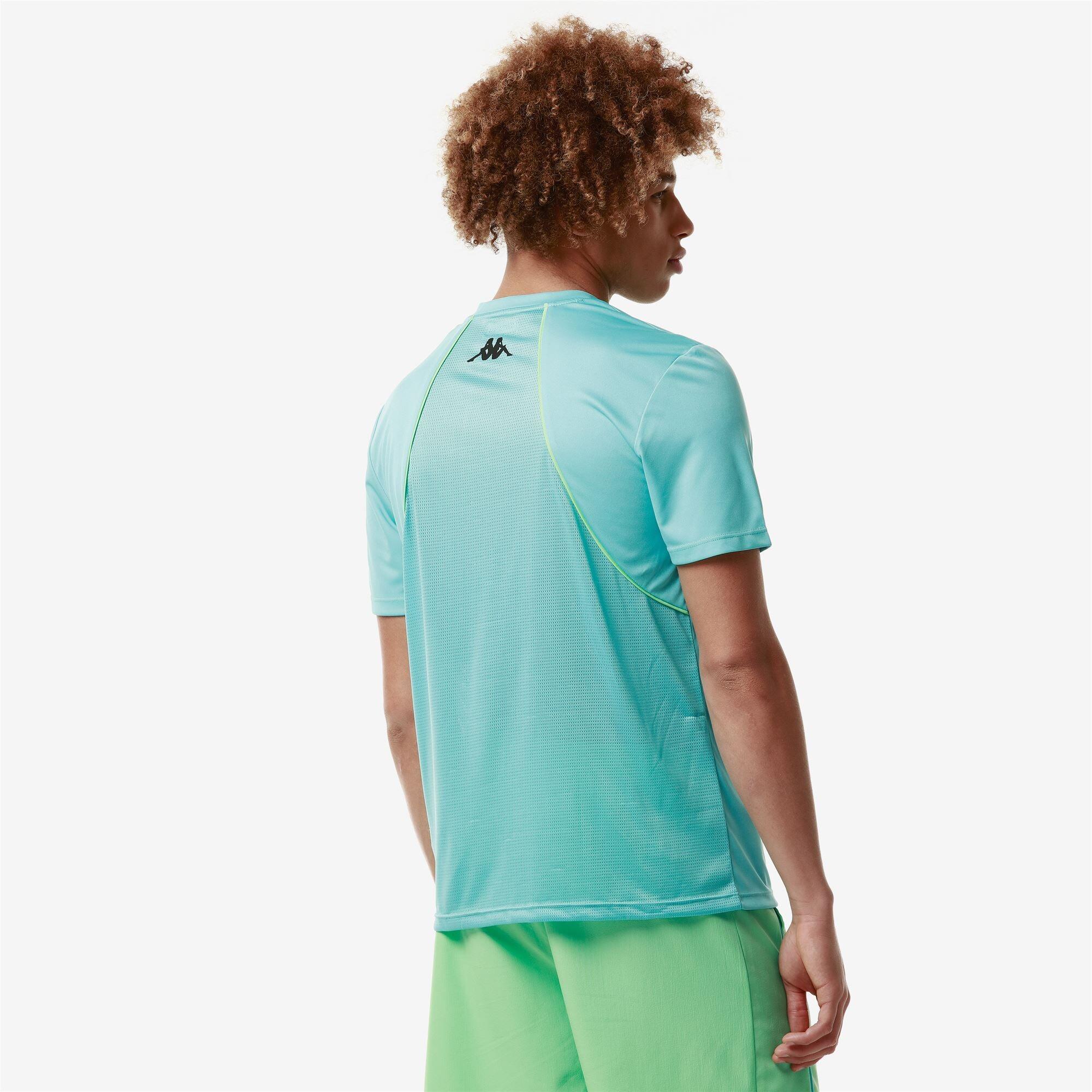 T-shirt da uomo in poliestere verde da padel 3/7