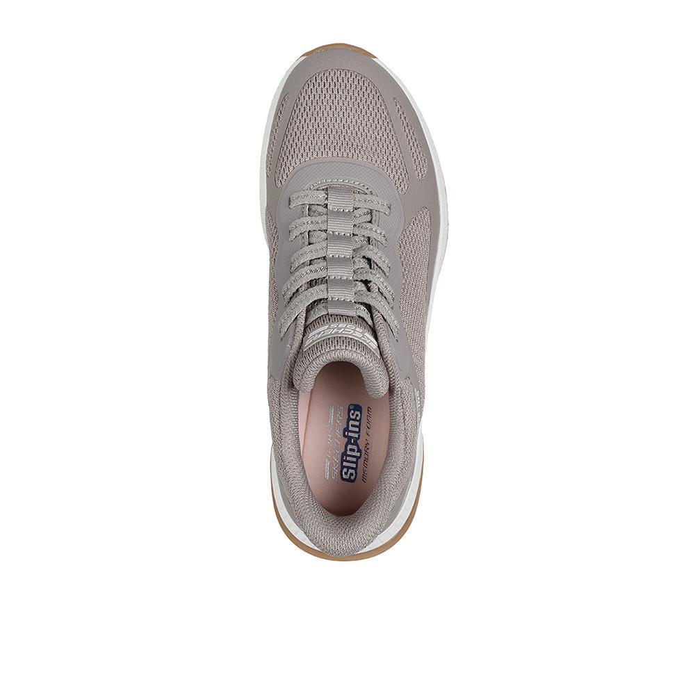 Tênis Taupe do Skechers Women's Bobs Squad 4 Look Clássico 3/5