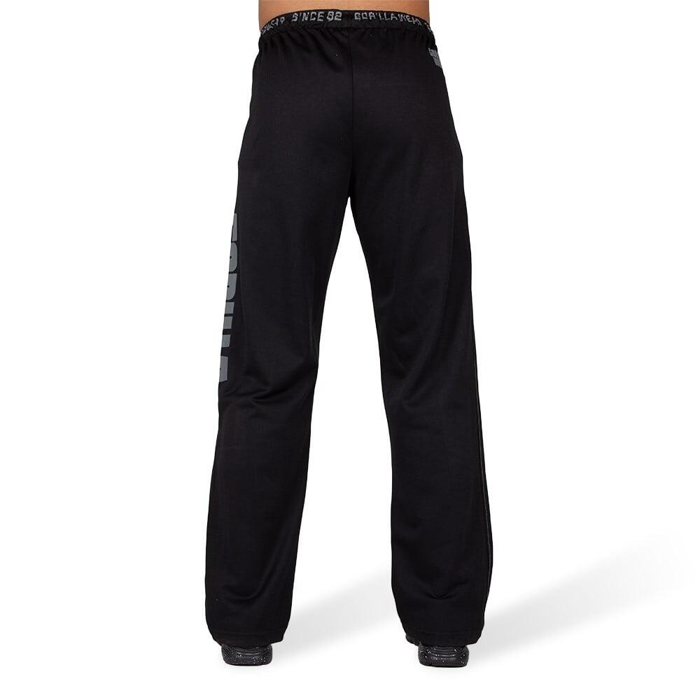 Pantalón Chándal Fitness Largo Poliéster Hombre GORILLA WEAR Logo Negro 6/6