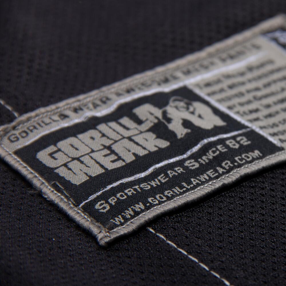 Pantalón Chándal Fitness Largo Poliéster Hombre GORILLA WEAR Logo Negro 2/6