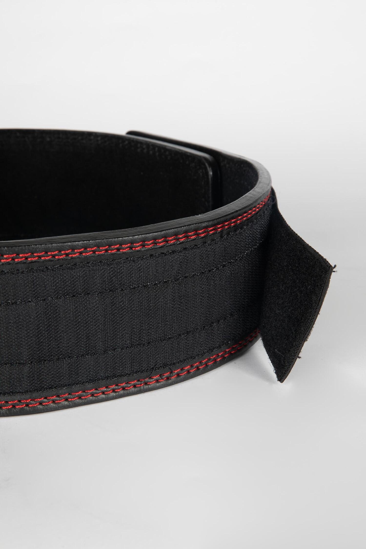 4 Inch Premium Leather Lifting Belt - Zwart 3/5
