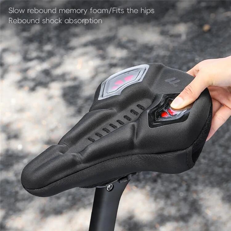 Housse de selle de vélo, mousse à mémoire de forme + silicone - Noir 3/7