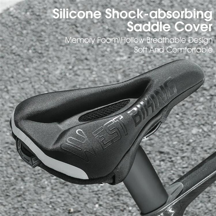 Housse de selle de vélo en silicone + mousse à mémoire de forme 4/7