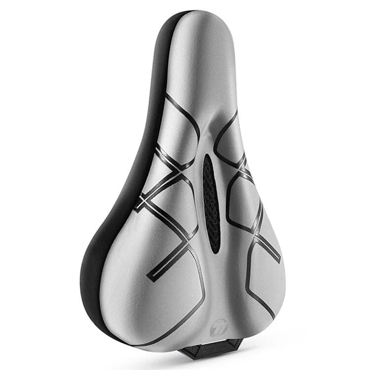 West Biking - Housse De Siège De Vélo Silicone Avec Bouton De Réglage - Gris Rayé - Couvre-selle - Mt - Decathlon