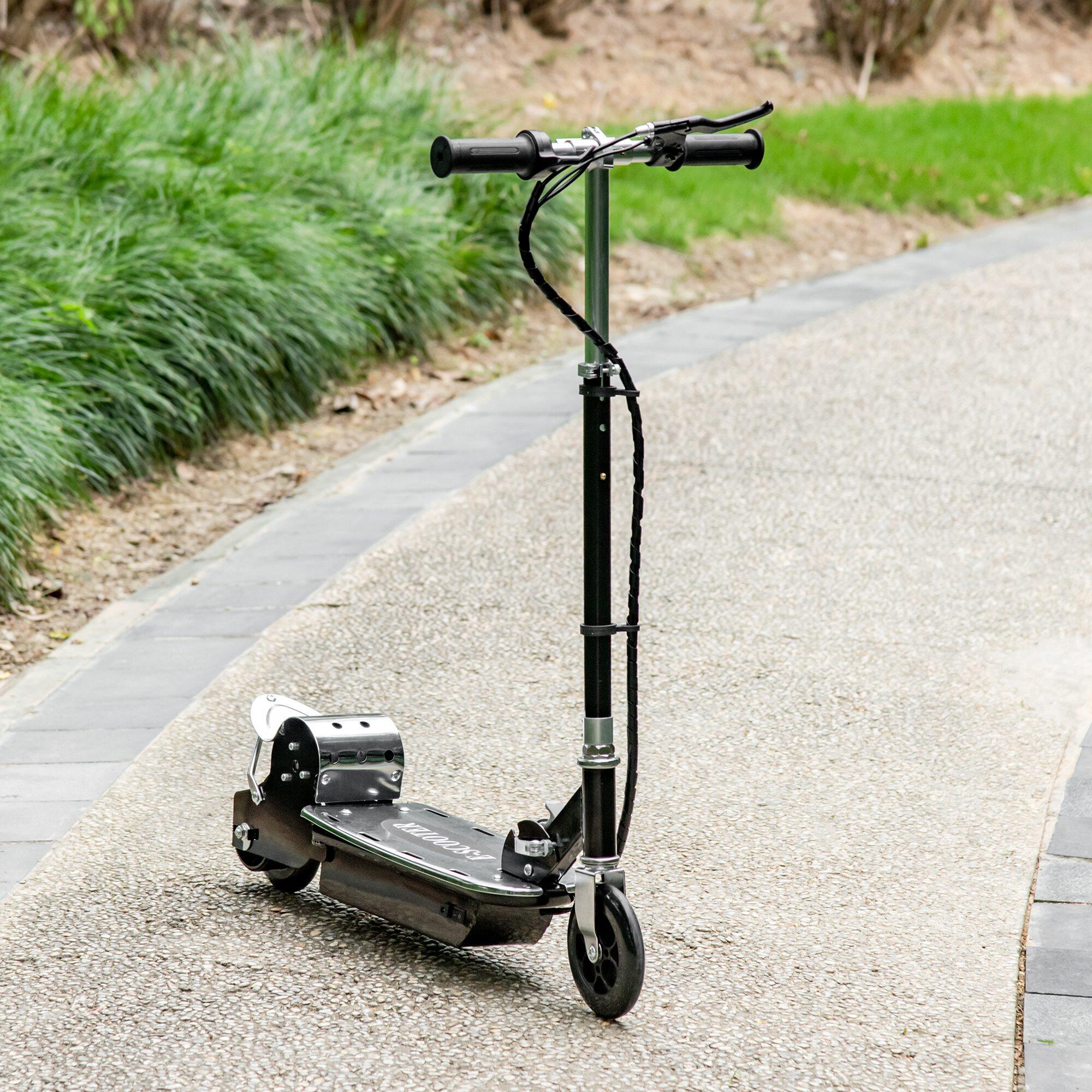 HOMCOM Monopattino per Bambini Pieghevole Elettrico 120W Nero 2/7