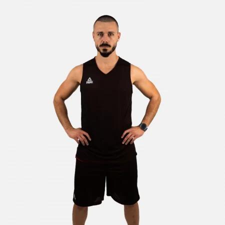 Set Maiou/Short Baschet Reversibil Peak Rosu/Negru