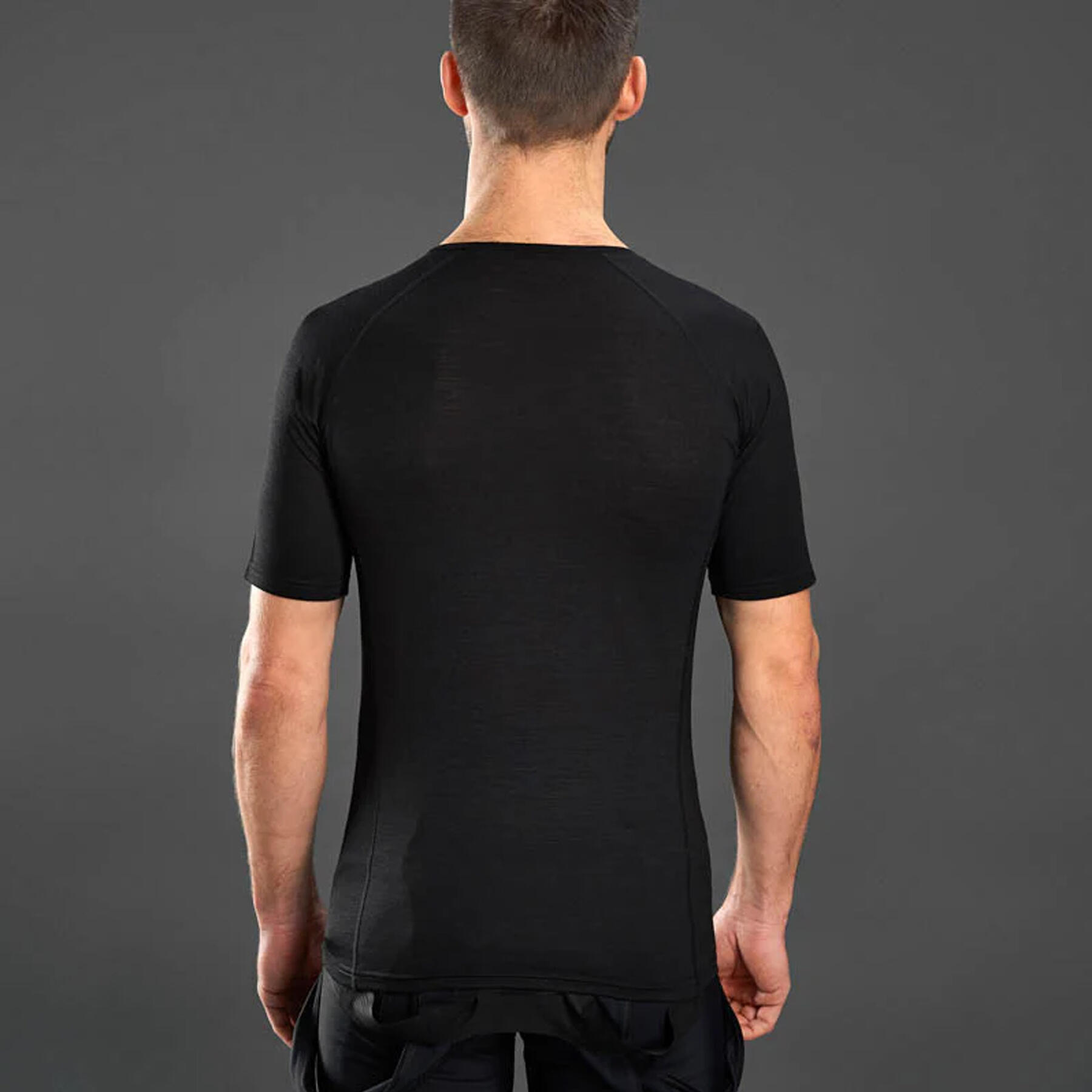 Gripgrab Merino Blend Thermal Short Sleeve Base Layer Black - S 3/4