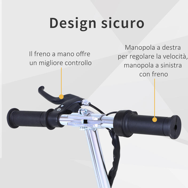 HOMCOM Trotineta Electrica  pentru Copii cu Scaun, Negru