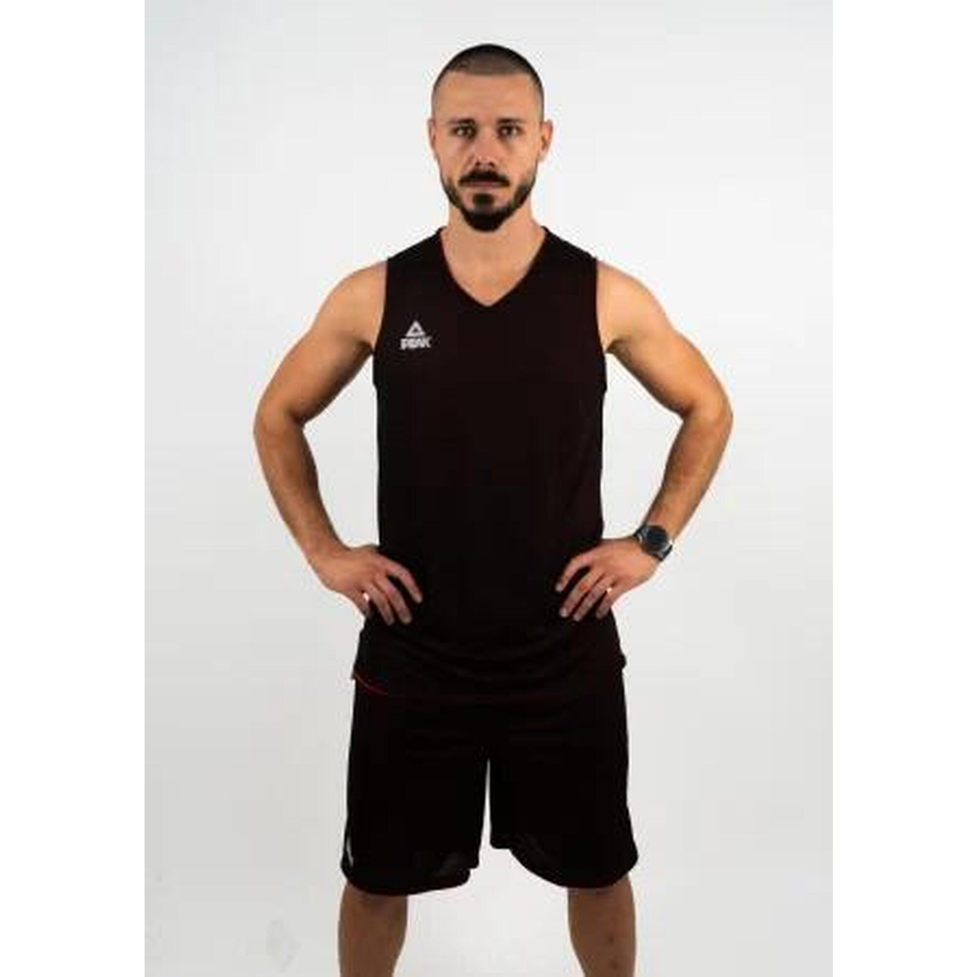 Set Maiou/Short Baschet Reversibil Peak Negru/Alb