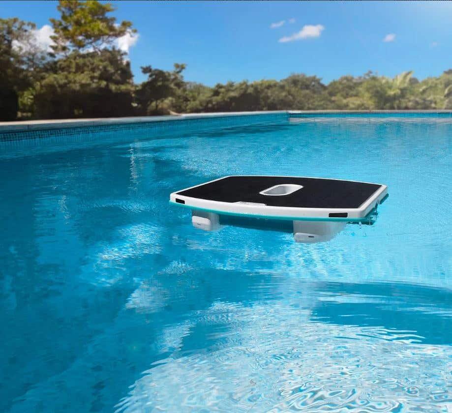 Skimmi Dolphin Robot limpador superfície piscina energia solar 2/7