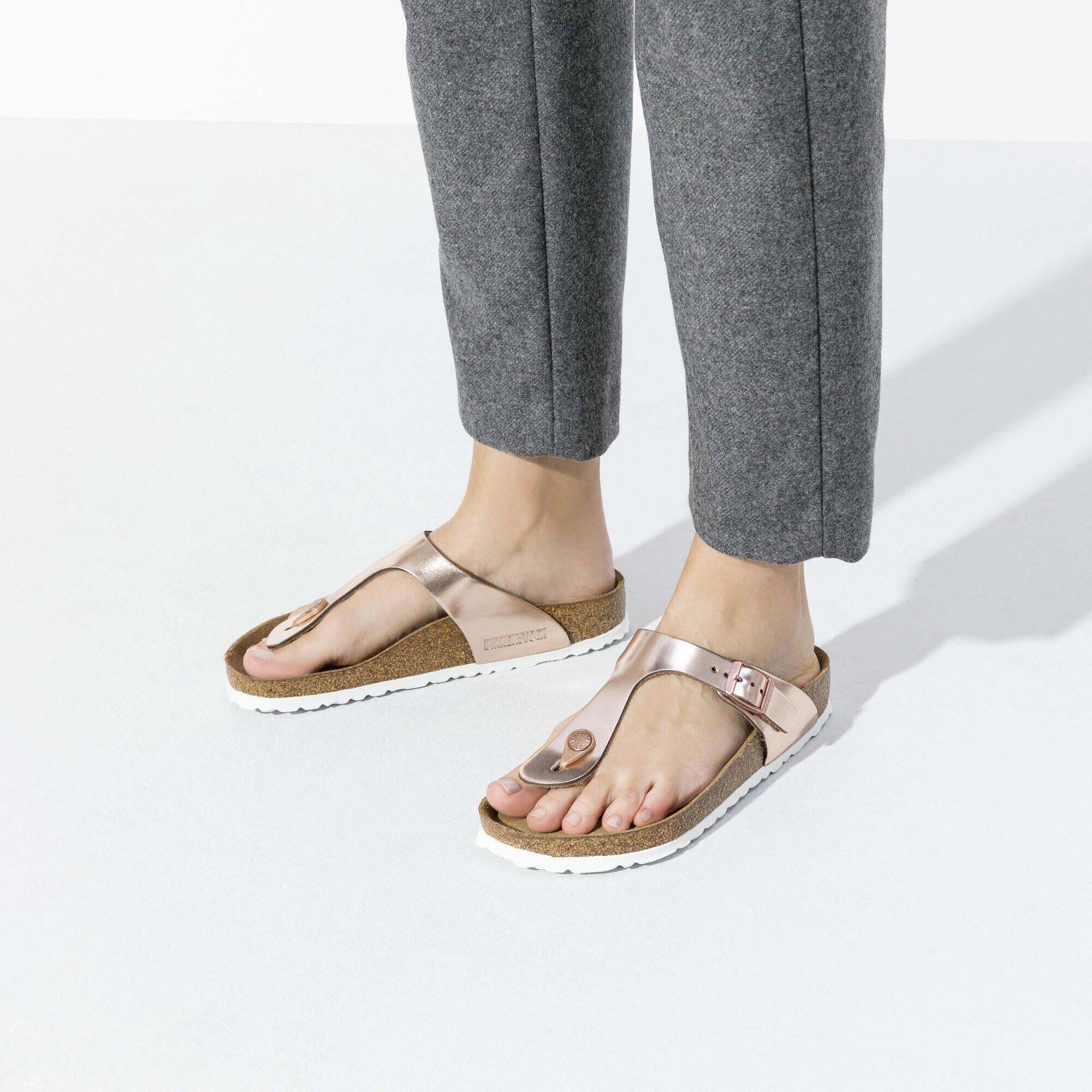Ciabatta Birkenstock Gizeh Sfb Metallic Donna 4/4