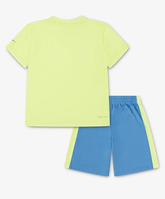 Completo bambino nike sportswear tee set - verde/azzurro 2/5