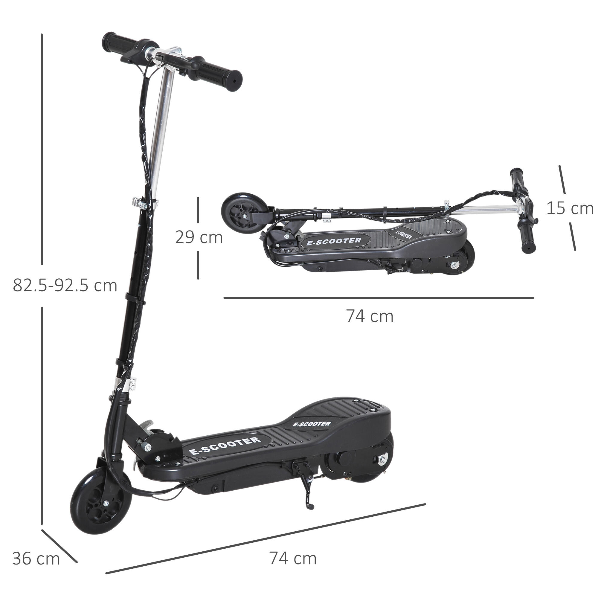 HOMCOM  Monopattino Elettrico per Bambini Pieghevole 120W Velocità Max 12km/h 3/7