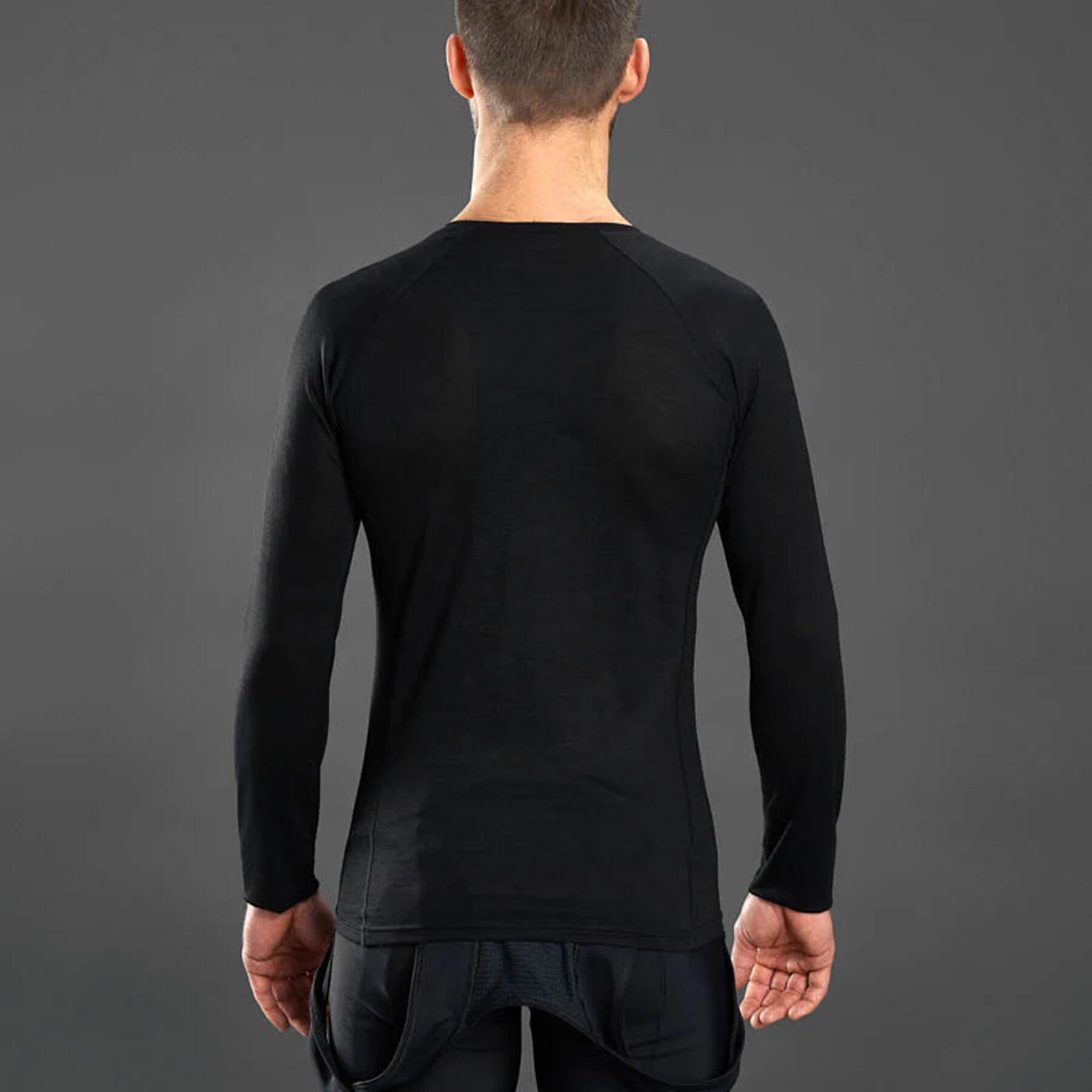 Gripgrab Merino Blend Thermal Long Sleeve Base Layer Black - S 3/4