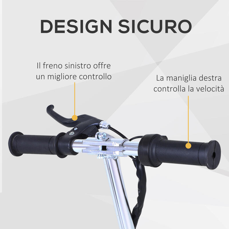 HOMCOM Trotineta Electrica  pentru Copii cu Scaun,  Roz