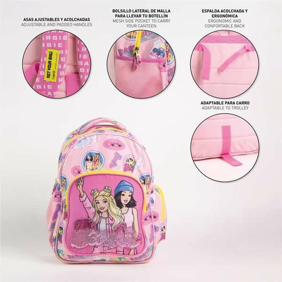 Mochila Escolar Barbie Fúcsia 4/4