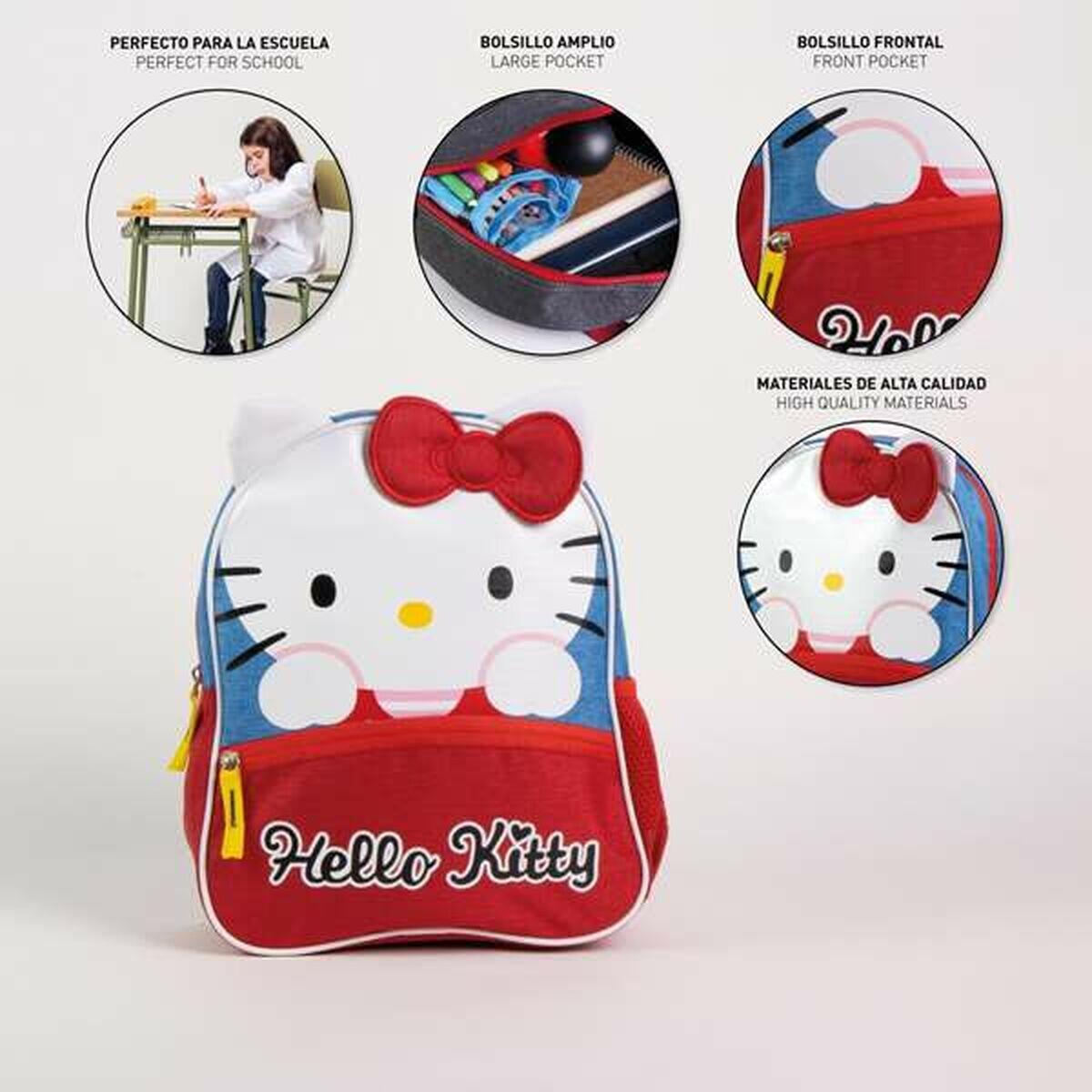 Zaino Scuola Hello Kitty Azzurro 3/5
