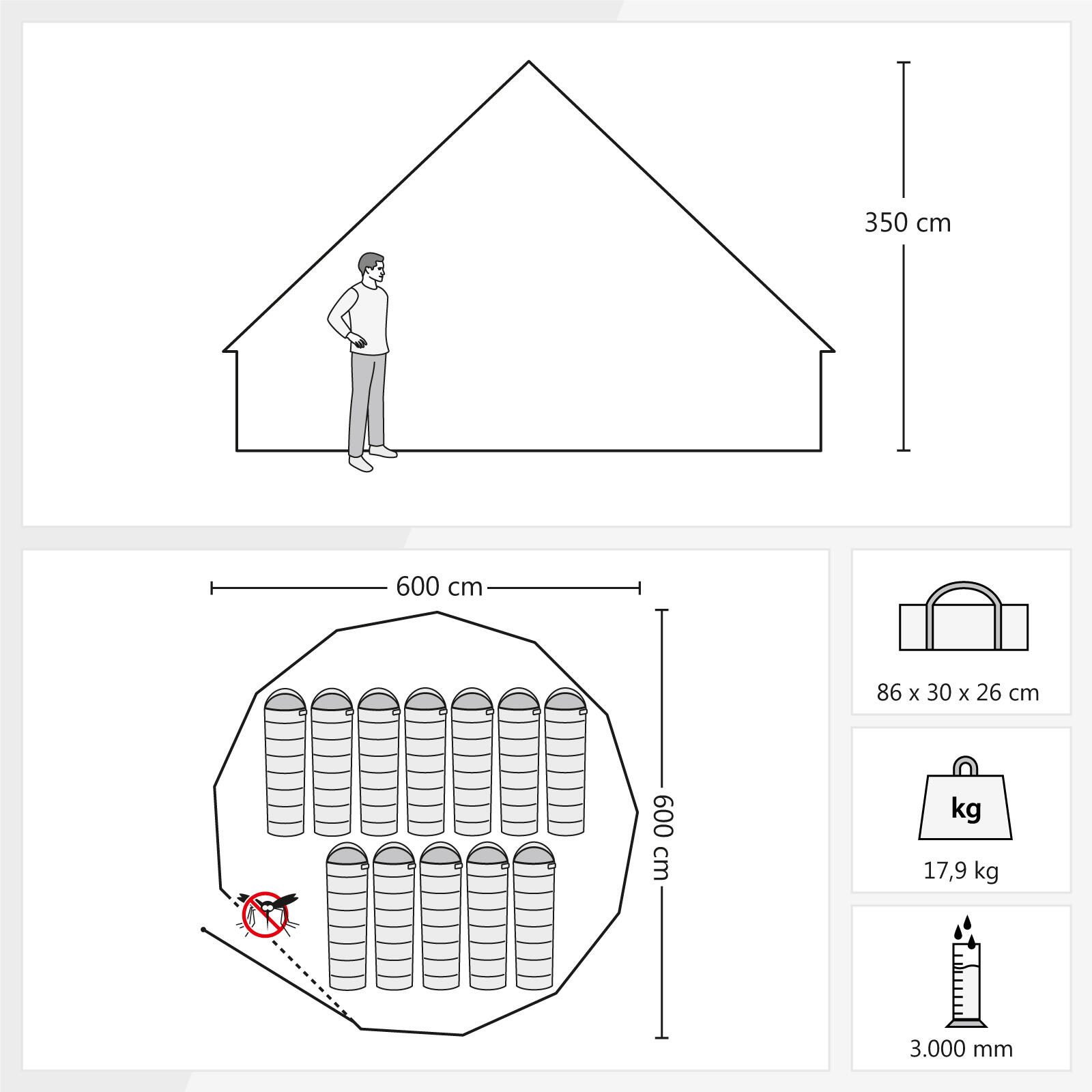 Tente tipi familiale – Bell 12 personnes 2/7