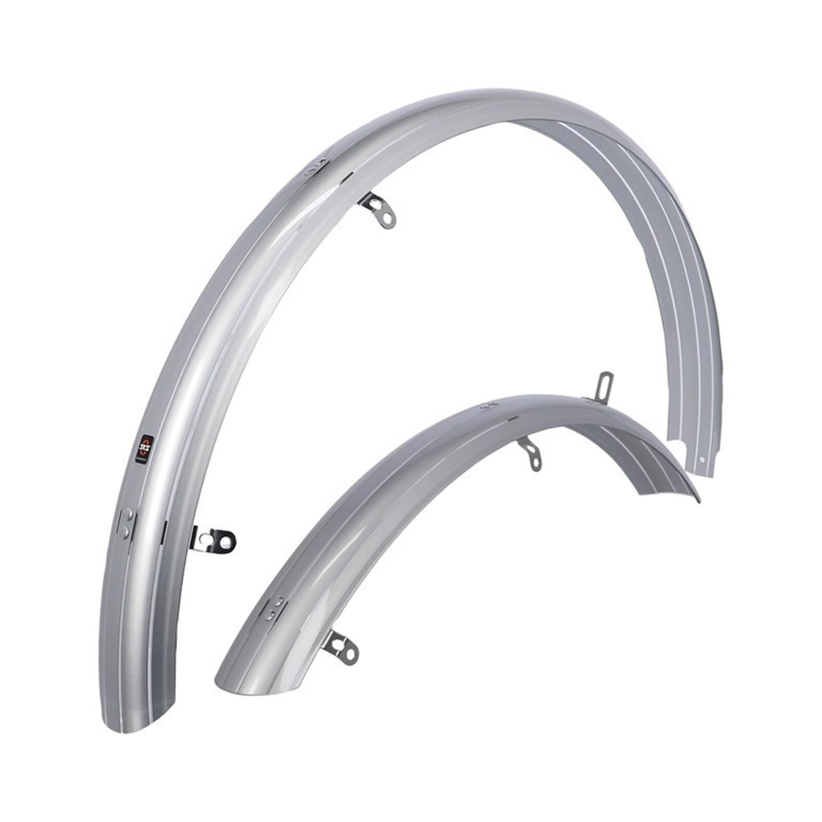Błotniki Rowerowe Zestaw SKS Bluemels Basic 27,5"-29", 65 mm srebrny