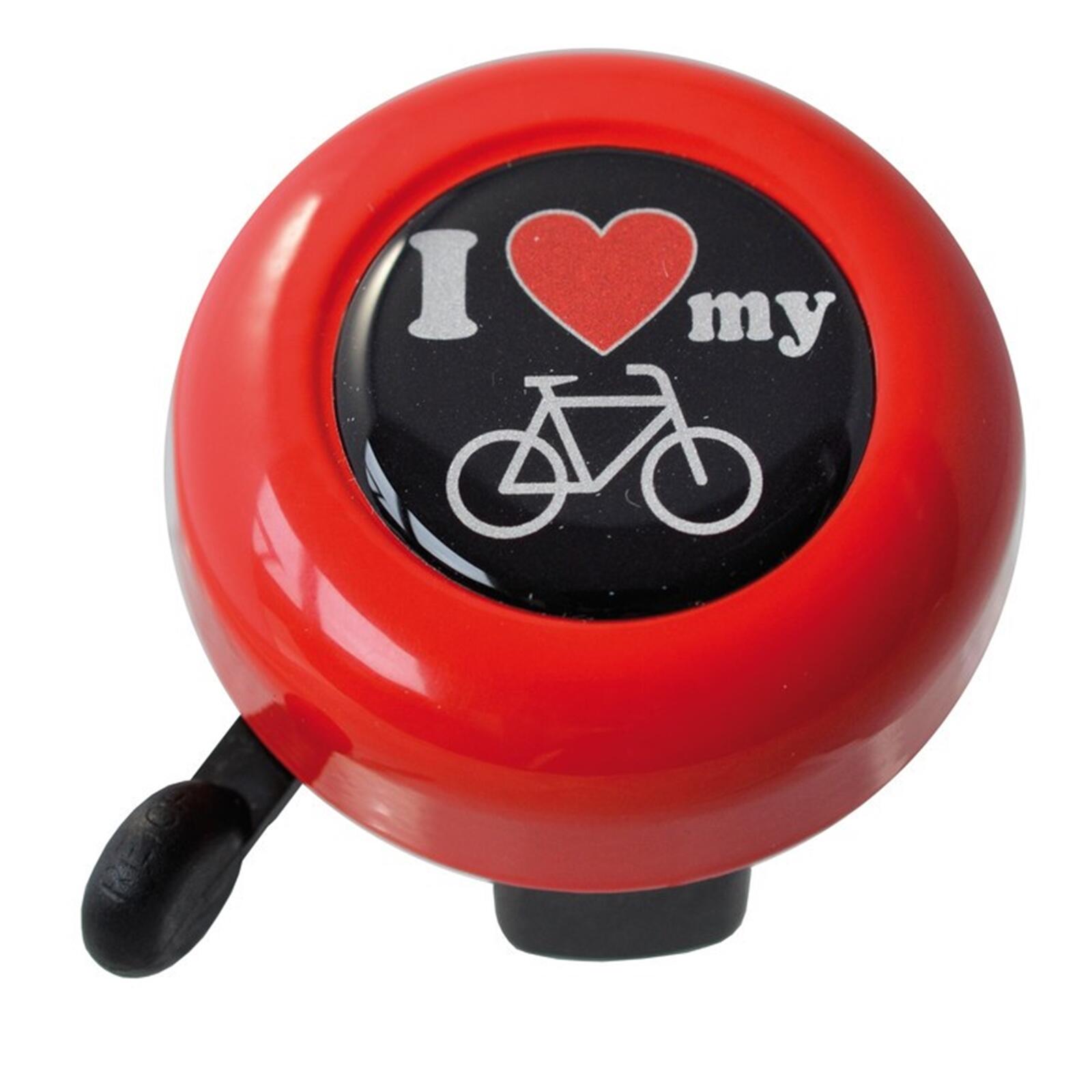 Dzwonek REICH I love my bike czerwony Ø55 mm