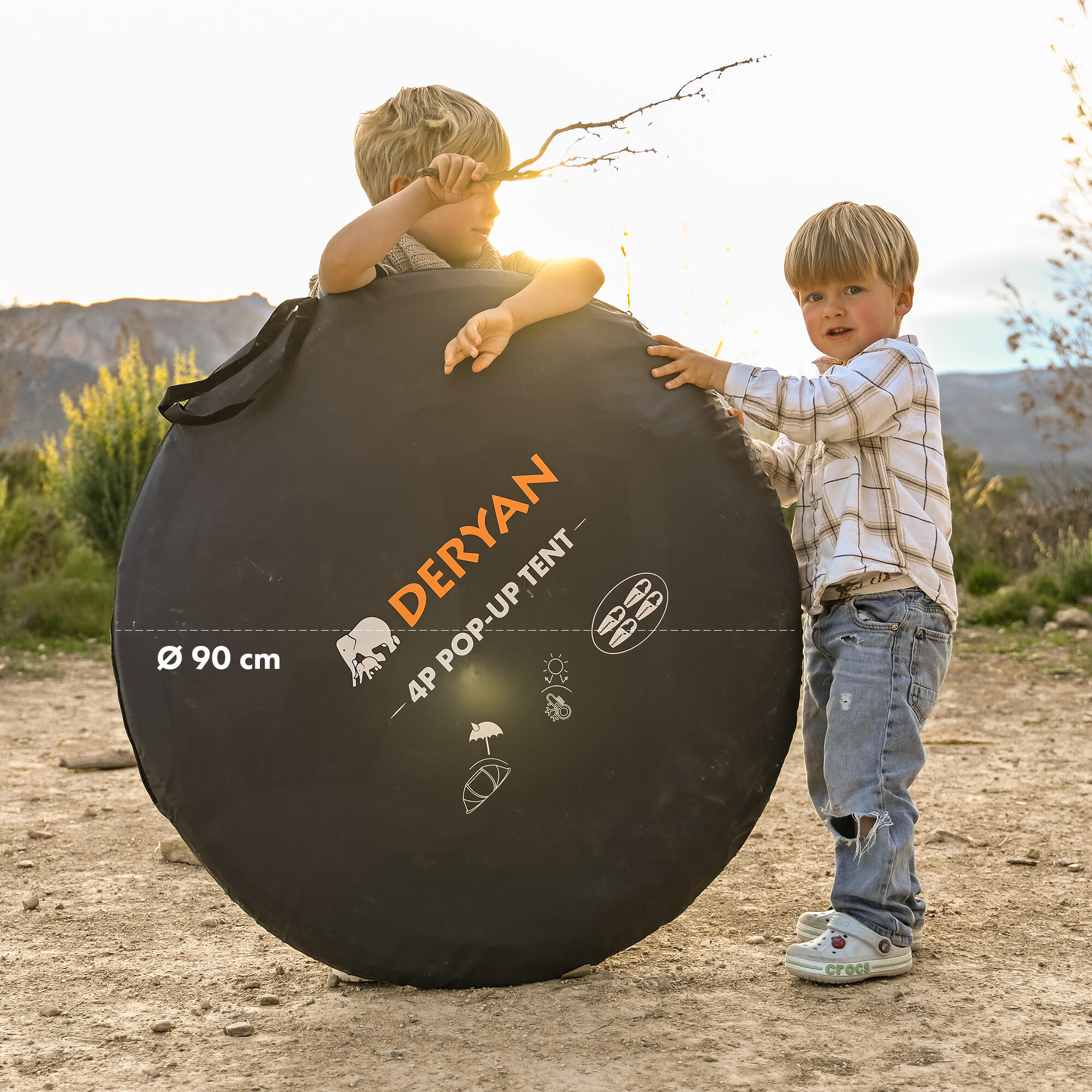 Deryan Pop Up Stan - 4 Osoby - Vodný Stĺpec 2000MM - UV50+ - Krémový 5/8