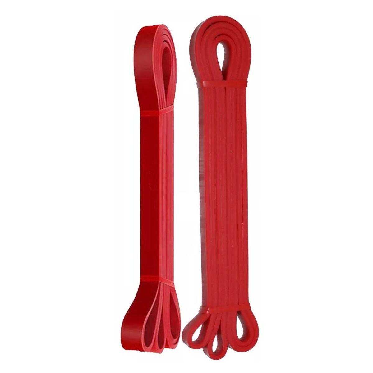 Unisex fitness bande élastique de résistance musculation 13mm X-sport Rouge 3/4
