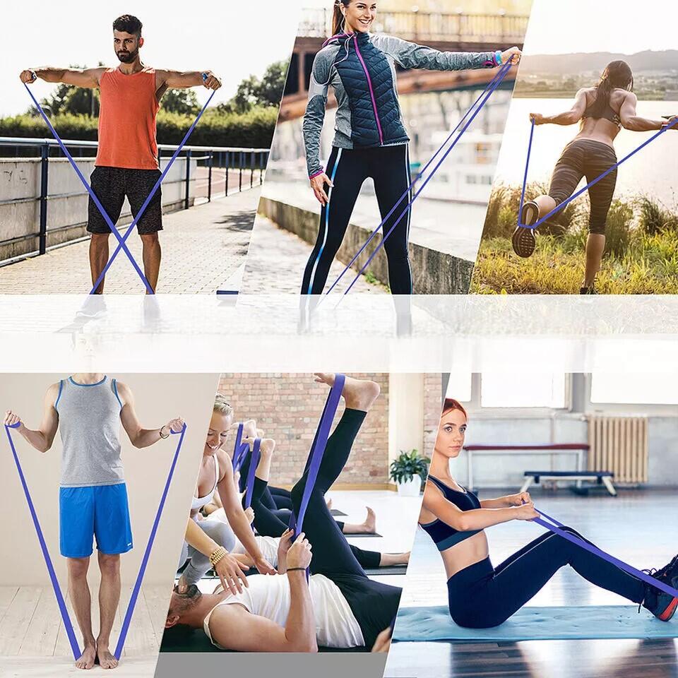Bandes De Résistance Vertes Professionnelles – 45-55 Kg – Latex Naturel – Pour Musculation, Physiothérapie, Yoga Et Entraînement à Domicile