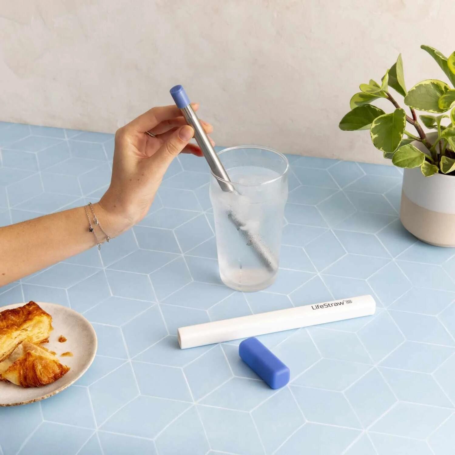 LifeStraw Sip - Blauw - Waterfilterrietje 2/3
