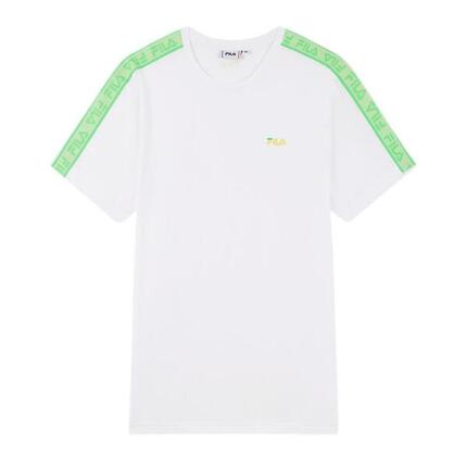 T-shirt Blanc/Vert Homme Fila Gaston