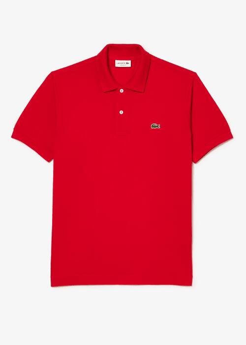 Koszulka polo Lacoste klasyczna czerwona męska piqué 7/7