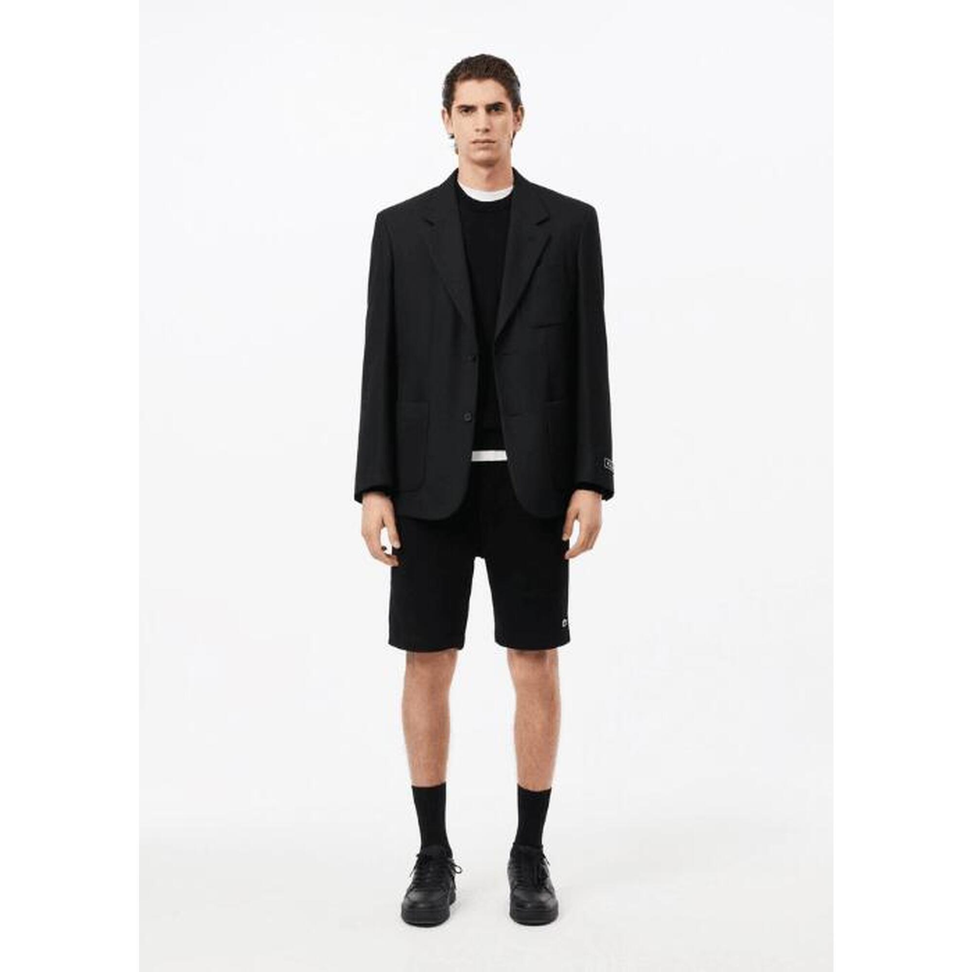 Pulover Lacoste clasic din bumbac organic negru