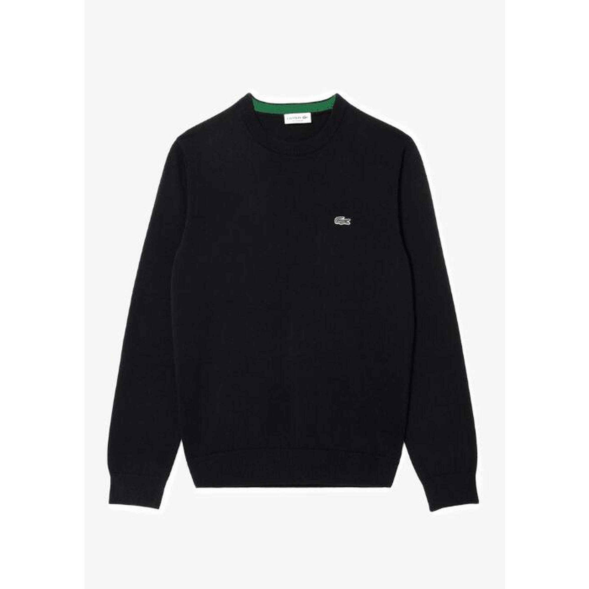 Pulover Lacoste clasic din bumbac organic negru