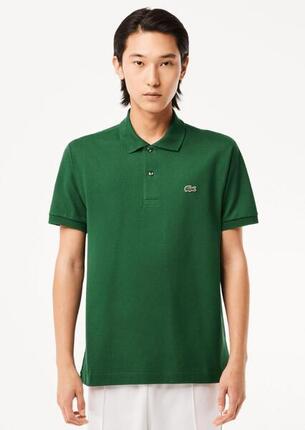 Lacoste Modèle L1212 Short Sleeved Ribbed Collar S Couleur Noir