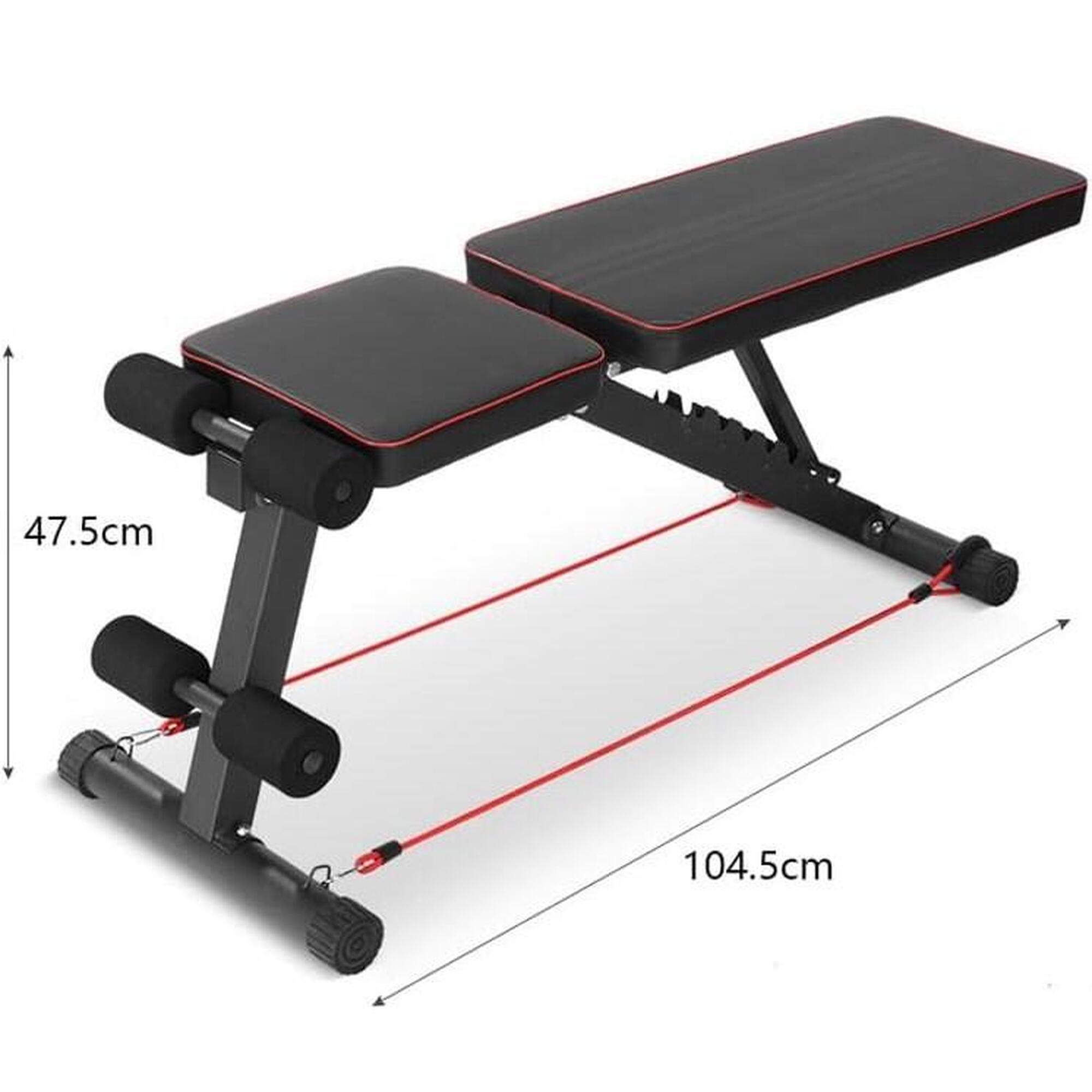 Unisex Sport Bancă de fitness înclinată pliabilă cu expansor X-sport negru