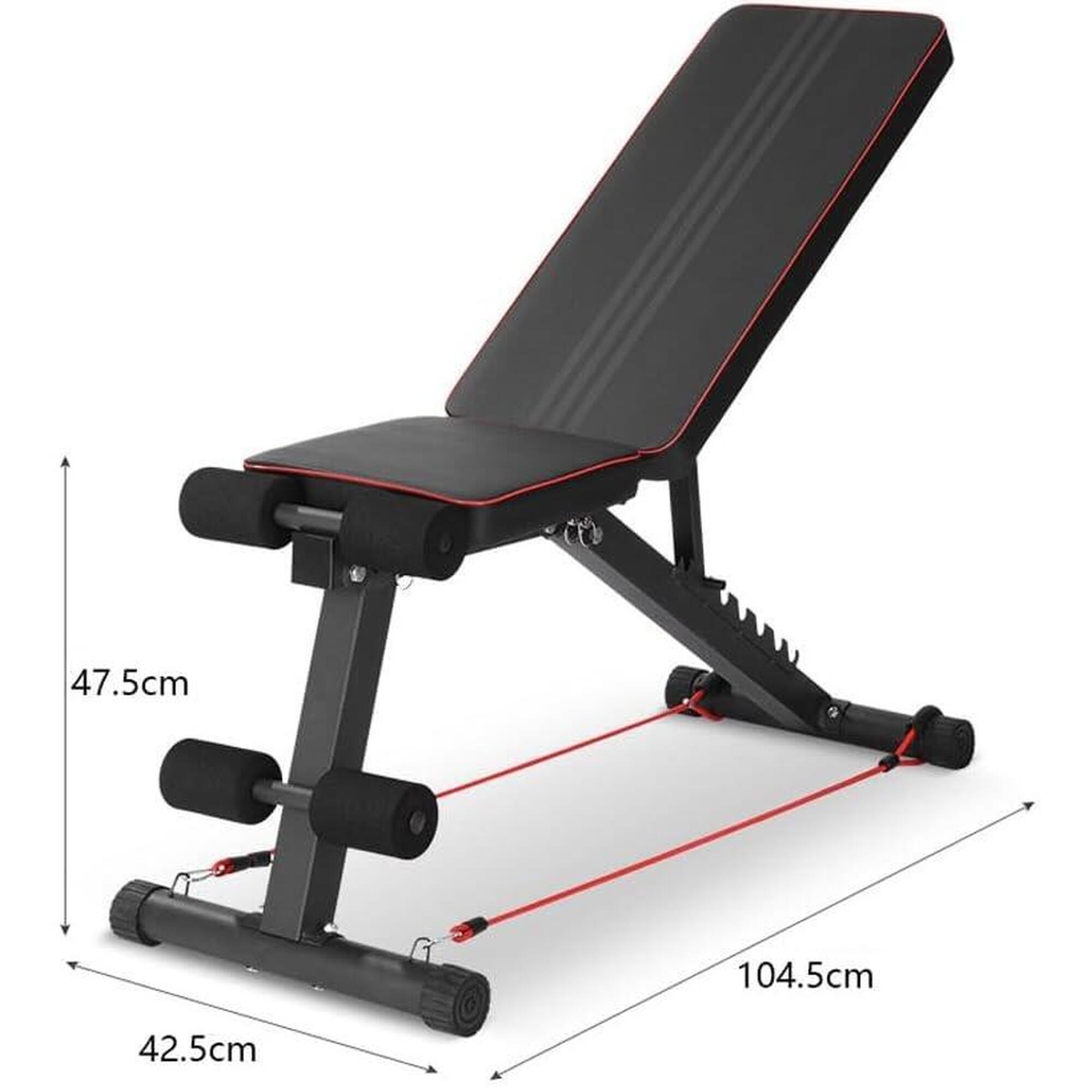 Unisex Sport Bancă de fitness înclinată pliabilă cu expansor X-sport negru