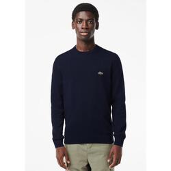 Pull classique Lacoste bleu marine en coton biologique