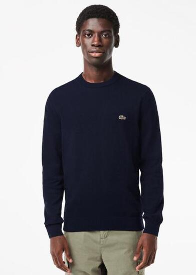 Maglione Lacoste classico blu navy girocollo