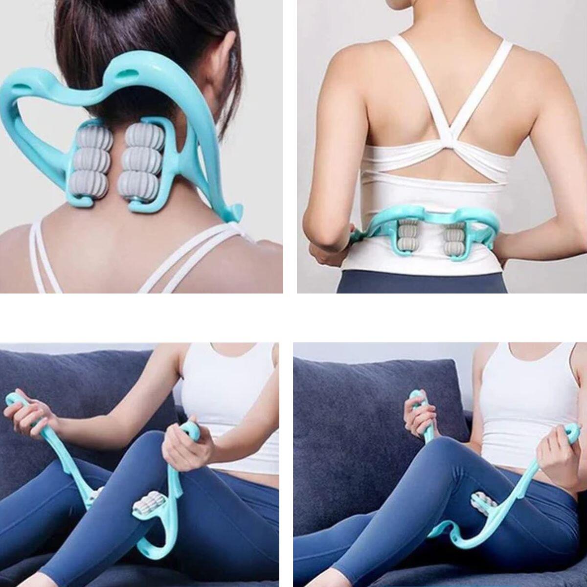 Unisex Fitness Nackenmassagegerät Hand-Massageroller Nacken X-sport Blau 7/7