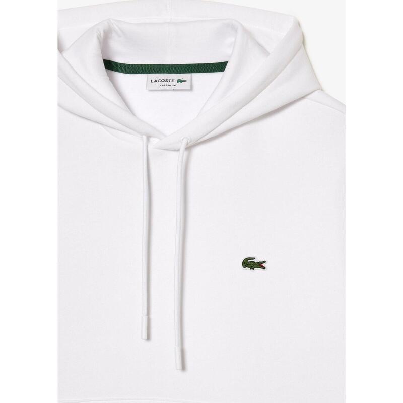 Pulover Lacoste Alb din Bumbac Organic