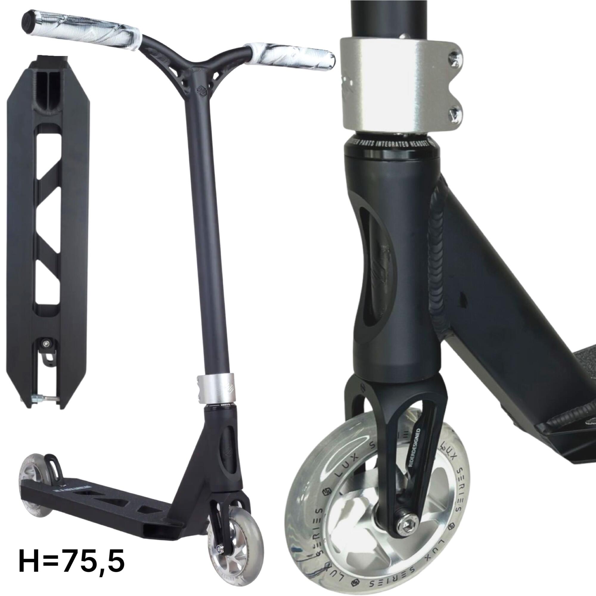 Striker Lux Youth Stunt-Scooter H=75,5cm 2,95kg schwarz/ silber/ clear PU 3/7