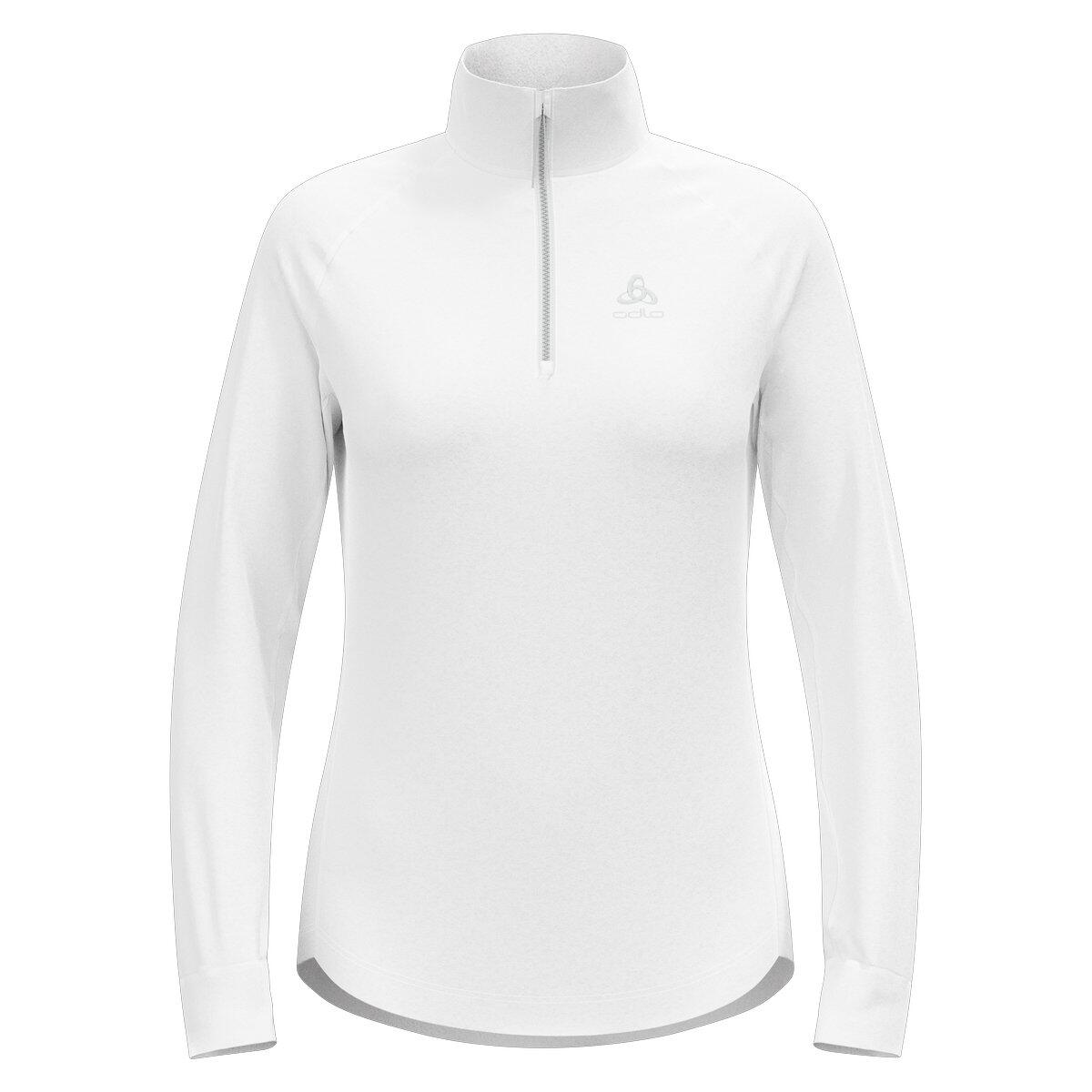 ODLO Middenlaag Loopshirt Halve Rits BERRA Sporttrui WIT XL 7/7