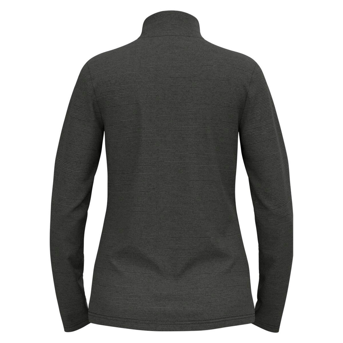 ODLO Middenlaag Loopshirt Halve Rits ROY Thermoshirt LEISTEENGRIJS - ZWARTE 5/7