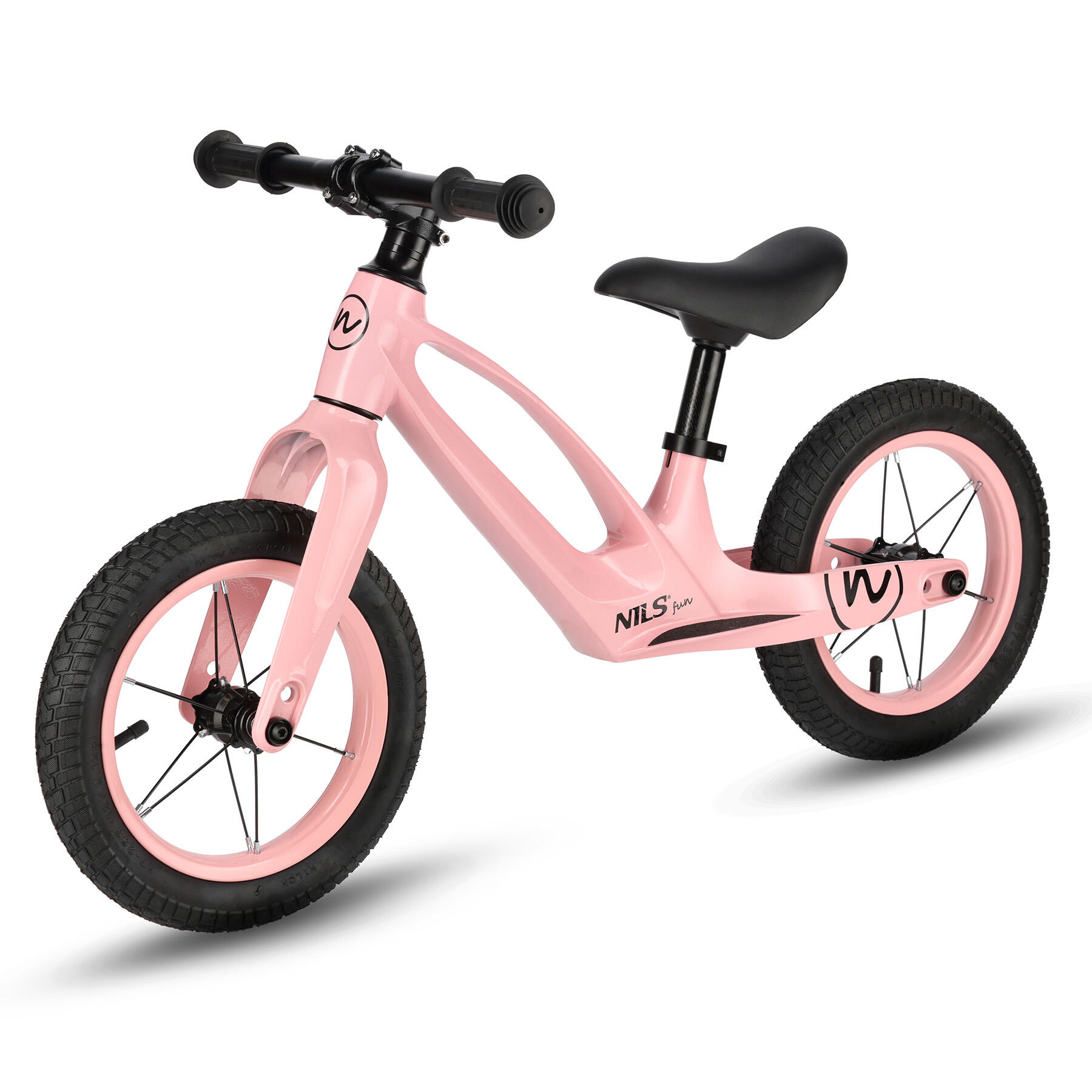 Bicicletă de echilibru pentru copii cu roți gonflabile RB901 Led Nils Fun