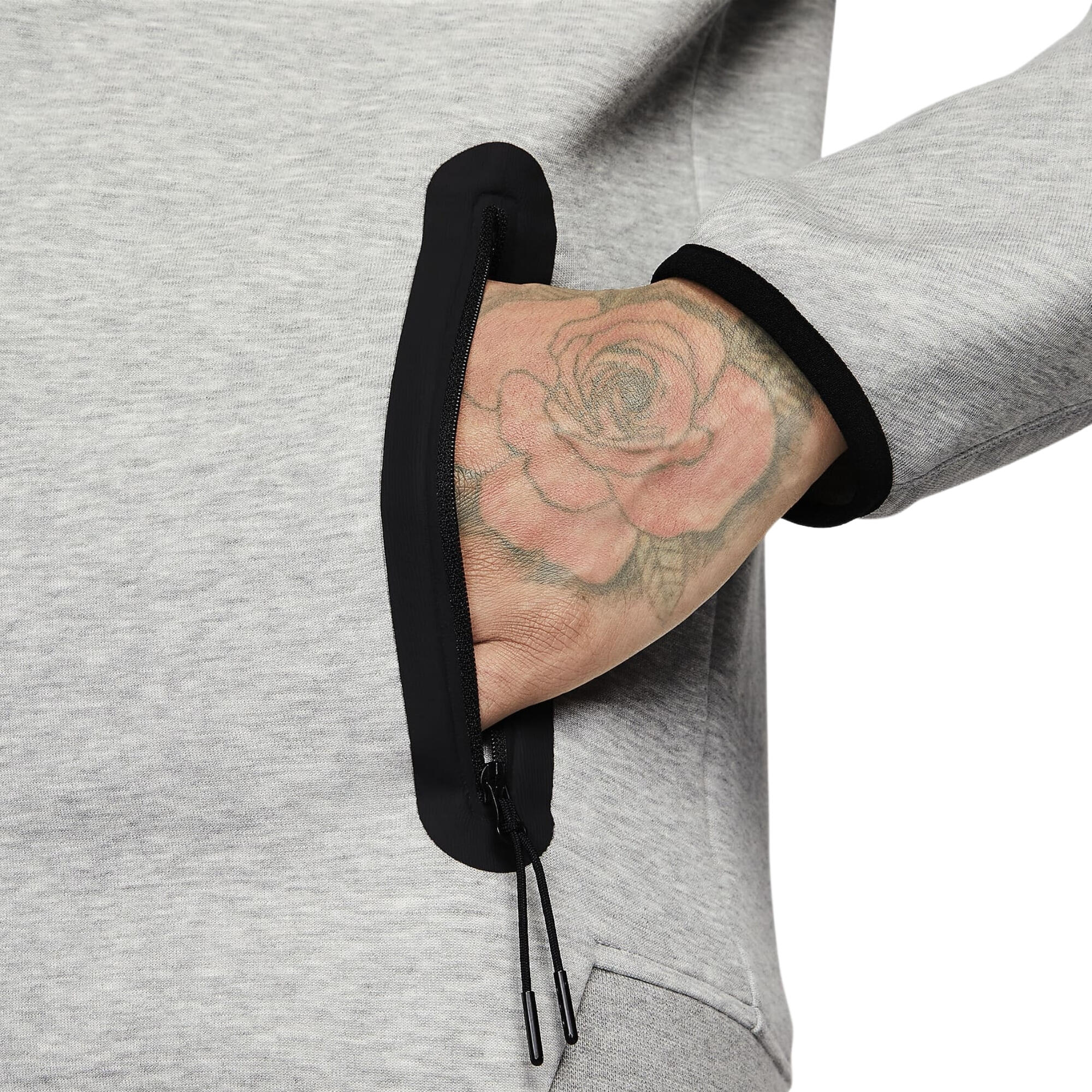 Full Zip Hoodie Joggers Set  Sportswear Tech Fleece Dark Heather Grey Black 4/4