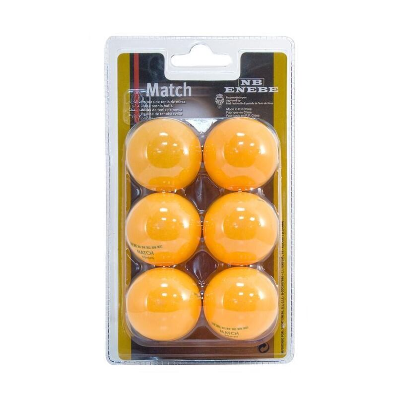 ENEBE Blister 6 bolas Ping Pong de fósforo laranja NB