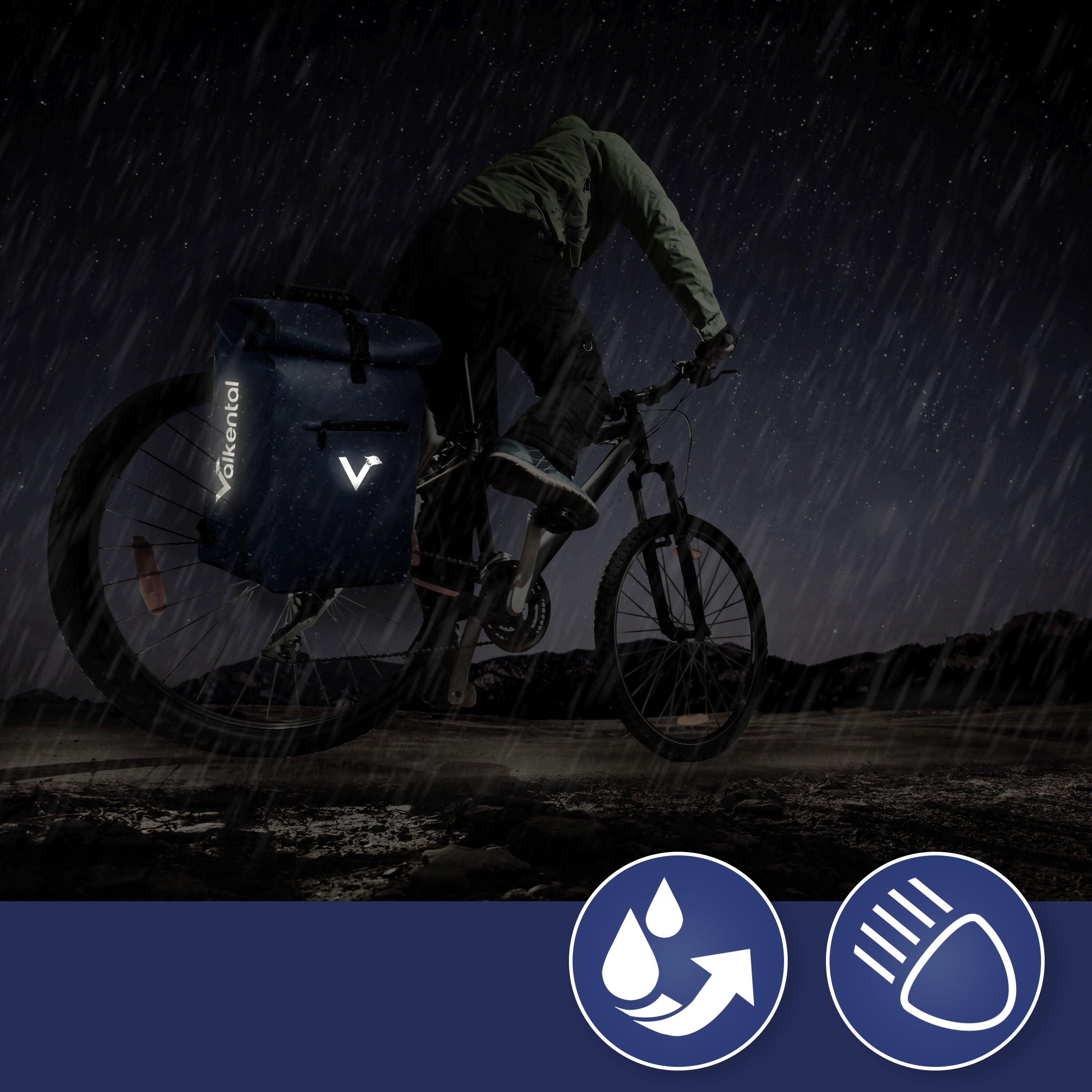 Fahrradtasche 3in1 Wasserdichte Gepäckträgertasche & Rucksack 18L - ValkOne 6/7