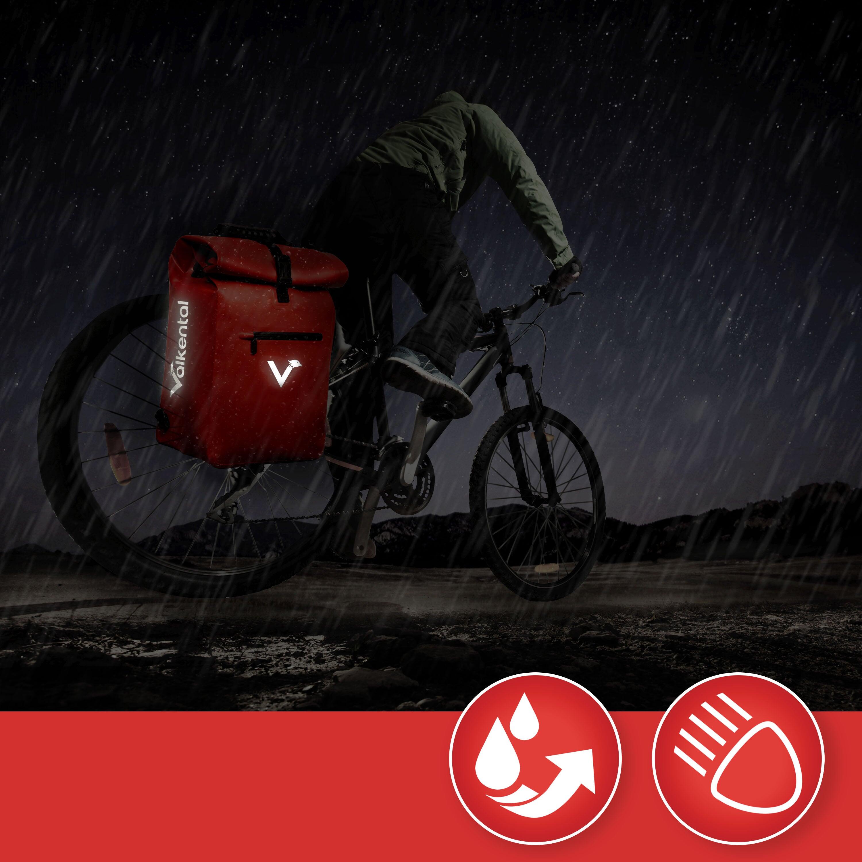 Fahrradtasche Gepäckträgertasche Rucksack 3in1 - klein 18 L - ValkOne 6/7
