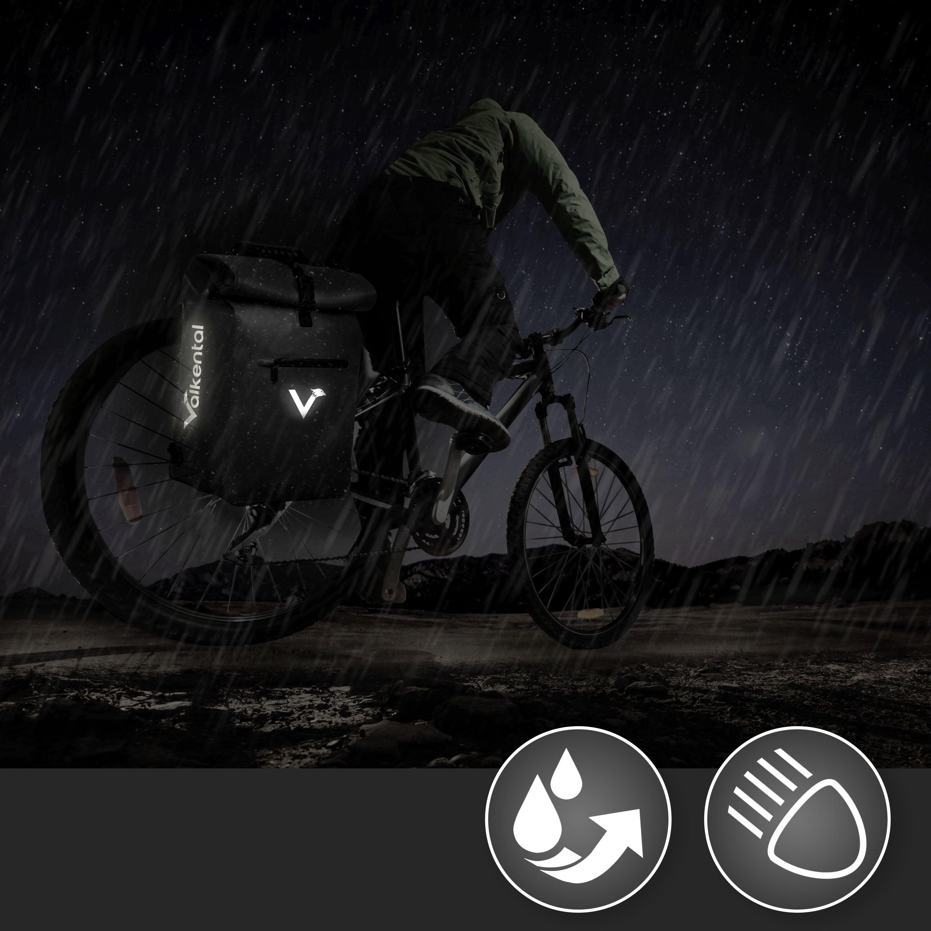Fietsrugzak Fietstas voor Fiets Bagagedrager, 18L waterdicht 6/7